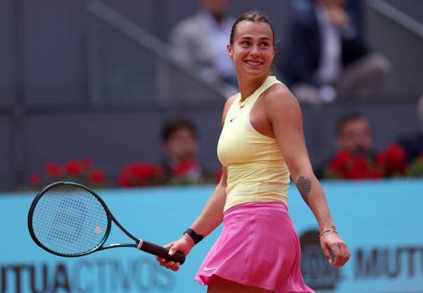 Aryna Sabalenka of Belarus in action Mutua Madrid Open, Day 5, Tennis, La Caja Magica, Madrid, Spain - 26 Apr 2024  Copyright: xEllaxLing Shutterstockx 14447600u