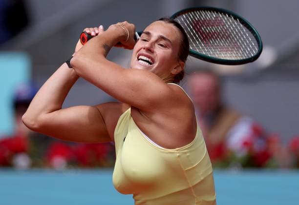 Aryna Sabalenka of Belarus in action Mutua Madrid Open, Day 5, Tennis, La Caja Magica, Madrid, Spain - 26 Apr 2024  Copyright: xEllaxLing Shutterstockx 14447600g