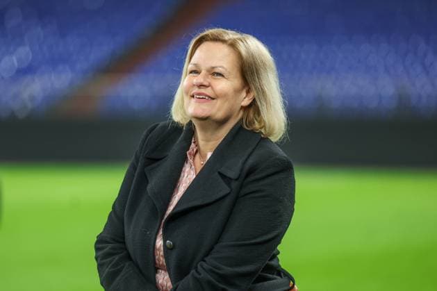 Football, EURO 2024, Federal Minister of the Interior Nancy Faeser visits the Gelsenkirchen venue