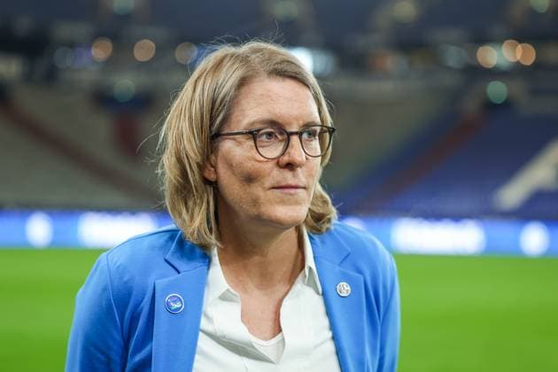 26 04 2024, Football, Euro 2024, Federal Minister of the Interior Nancy Faeser visits the venue Gelsenkirchen, Christina Rühl Hamers FC Schalke 04 Gelsenkirchen Veltins Arena NRW Germany xRHR PHOTO TRx Copyright: TimxRehbein RHR-FOTOx RHR-FOTO TR