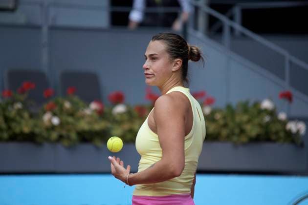 Mutua Madrid Open - Day Four Aryna Sergueievna Sabalenka of Belarus is in action during the 2024 ATP, Tennis Herren Tour Madrid Open tennis tournament at Caja Magica in Madrid, Spain, on April 26, 2024. Madrid Spain  Copyright: xJuanxCarlosxLucasx originalFilename:lucas-notitle240426_npmji.jpg