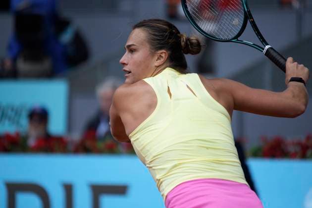 Mutua Madrid Open - Day Four Aryna Sergueievna Sabalenka of Belarus is in action during the 2024 ATP, Tennis Herren Tour Madrid Open tennis tournament at Caja Magica in Madrid, Spain, on April 26, 2024. Madrid Spain  Copyright: xJuanxCarlosxLucasx originalFilename:lucas-notitle240426_npEuU.jpg