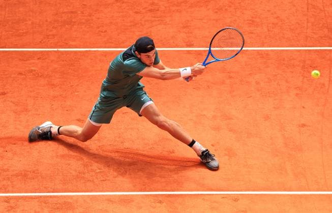 Jack Draper of GB in action Mutua Madrid Open, Day 5, Tennis, La Caja Magica, Madrid, Spain - 26 Apr 2024  Copyright: xEllaxLing Shutterstockx 14447600bj