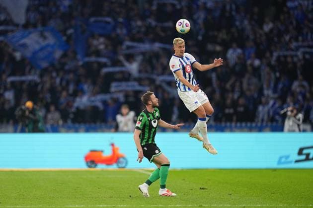 Marc Oliver Kempf Hertha Berlin heads, 2 Bundesliga, Hertha BSC vs Hannover 96, Olympic Stadium on April 26, 2024 in Berlin, Germany Photo by Ulrik Pedersen DeFodi Images Marc Oliver Kempf Hertha Berlin heads, 2 Bundesliga, Hertha BSC vs Hannover 96, Olympic Stadium on April 26, 2024 in Berlin, Germany Photo by Ulrik Pedersen DeFodi Images DFB DFL REGULATIONS PROHIBIT ANY USE OF PHOTOGRAPHS AS IMAGE SEQUENCES AND OR QUASI VIDEO Defodi 659 201927 01000650 Defodi-659 DFB DFL REGULATIONS PROHIBIT ANY USE OF PHOTOGRAPHS AS IMAGE SEQUENCES AND OR QUASI-VIDEO.