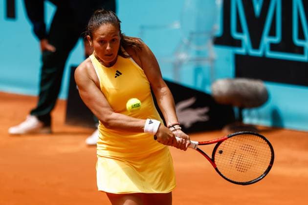 April 26, 2024, Madrid, Madrid, SPAIN: Daria Kasatkina of Russia in action against Cristina Bucsa of Spain during the Mutua Madrid Open 2024, ATP, Tennis Herren Masters 1000 and WTA, Tennis Damen 1000, tournament celebrated at Caja Magica on April 26, 2024 in Madrid, Spain. Madrid SPAIN - ZUMAa181 20240426_zaa_a181_172 Copyright: xIrinaxR.xHipolitox
