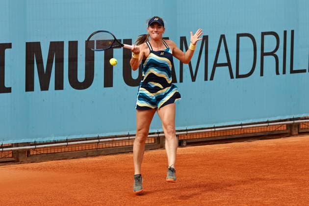 Timea Babos (HUN), APRIL 26, 2024 - Tennis : Timea Babos during Doubles round of 32 match against Lucia Bronzetti and Liudmila Samsonova on the WTA, Tennis Damen 1000 tournaments Mutua Madrid Open tennis tournament at the Caja Magica in Madrid, Spain. Noxthirdxpartyxsales  (251364703)