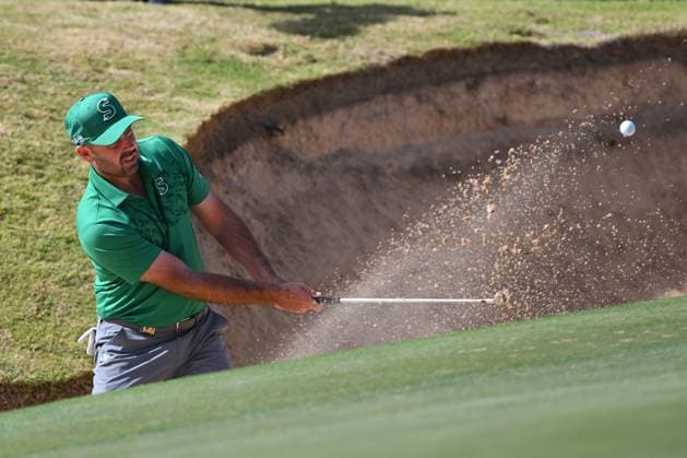 LIV GOLF ADELAIDE, Charl Schwartzel of Stinger GC plays a shot on day 2 of LIV Golf Adelaide at the Grange Golf Club in Adelaide, Saturday, April 27, 2024. ( NO ARCHIVING, EDITORIAL USE ONLY, NO USE IN BOOKS WITHOUT CONSENT ADELAIDE SOUTH AUSTRALIA AUSTRALIA  Copyright: xMICHAELxERREYx 20240427153991170276