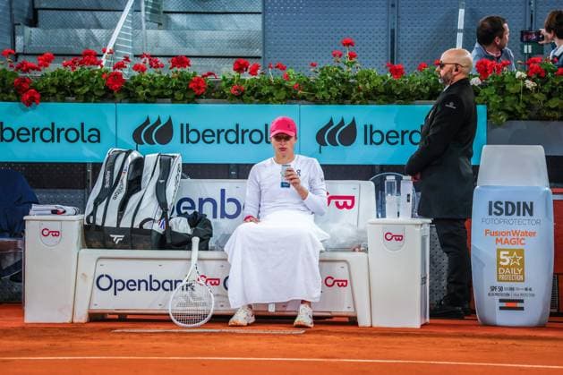 Mutua Madrid Open 2024: Iga Swiatek Vs Sorana Cirstea in Spain - 27 Apr 2024 Iga Swiatek of Poland plays against Sorana Cîrstea of Romania on Day Six of the Mutua Madrid Open 2024 tournament at La Caja Magica. Final score; Iga Swiatek 2:0 Sorana Cirstea. Usera Spain Copyright: xMiguelxReisx xSOPAxImagesx Mutua Madrid Open MR -4261