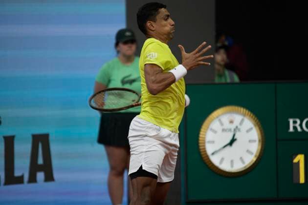 Mutua Madrid Open - Day Five Thiago Monteiro of Brazil is in action during the 2024 ATP, Tennis Herren Tour Madrid Open tennis tournament at Caja Magica in Madrid, Spain, on April 27, 2024. Madrid Spain  Copyright: xJuanxCarlosxLucasx originalFilename:lucas-notitle240427_npZZb.jpg