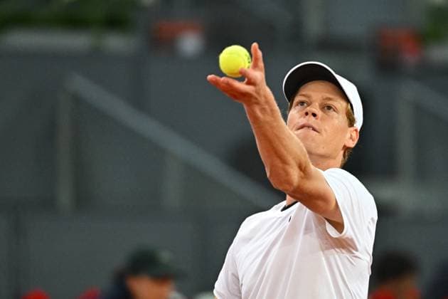 Mutua Madrid Open Jannik Sinner (ITA) during his second round match at the Mutua Madrid Open in Madrid , Spain, on April, 27, 2024. Photo by Corinne Dubreuil ABACAPRESS.COM Madrid Spain  Copyright: xDubreuilxCorinne ABACAx
