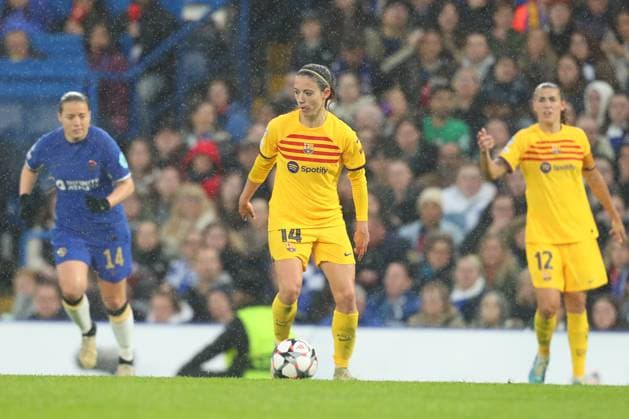 27th April 2024; Stamford Bridge, London, England: UEFA Womens Champions League Football, Semi Final, Second Leg, Chelsea versus Barcelona; Aitana Bonmati of Barcelona  ActionPlus12635725 KatiexChan