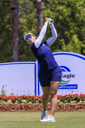 April 27, 2024, Los Angeles, California, USA: Xiyu Lin during Round 3 of the JM Eagle LA Championship presented by Plastpro on Saturday April 27, 2024 at the Wilshire Country Club in Los Angeles, California. ARIANA RUIZ PI Los Angeles U.S - ZUMAp124 20240427_zaa_p124_084 Copyright: xArianaxRuizx