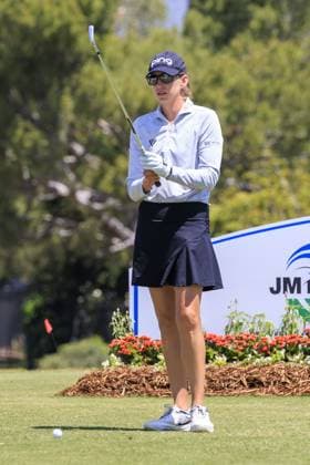 April 27, 2024, Los Angeles, California, USA: Elizabeth Szokol during Round 3 of the JM Eagle LA Championship presented by Plastpro on Saturday April 27, 2024 at the Wilshire Country Club in Los Angeles, California. ARIANA RUIZ PI Los Angeles U.S - ZUMAp124 20240427_zaa_p124_081 Copyright: xArianaxRuizx