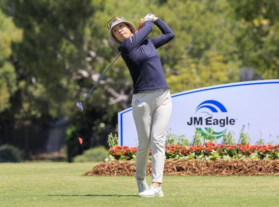 April 27, 2024, Los Angeles, California, USA: Haeji Kang during Round 3 of the JM Eagle LA Championship presented by Plastpro on Saturday April 27, 2024 at the Wilshire Country Club in Los Angeles, California. ARIANA RUIZ PI Los Angeles U.S - ZUMAp124 20240427_zaa_p124_083 Copyright: xArianaxRuizx