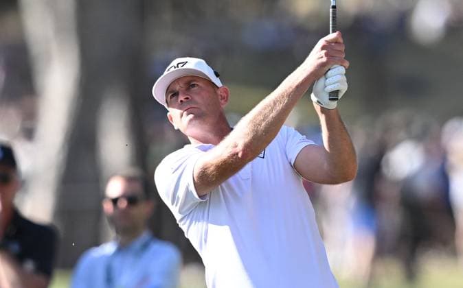 LIV GOLF ADELAIDE, Brendan Steele looks in action during the final round of LIV Golf Adelaide at the Grange Golf Club in Adelaide, Sunday, April 28, 2024. ( NO ARCHIVING, EDITORIAL USE ONLY, NO USE IN BOOKS WITHOUT CONSENT ADELAIDE SOUTH AUSTRALIA AUSTRALIA  Copyright: xMICHAELxERREYx 20240428117839689391
