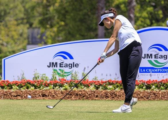 April 27, 2024, Los Angeles, California, USA: Jennifer Chang during Round 3 of the JM Eagle LA Championship presented by Plastpro on Saturday April 27, 2024 at the Wilshire Country Club in Los Angeles, California. ARIANA RUIZ PI Los Angeles U.S - ZUMAp124 20240427_zaa_p124_119 Copyright: xArianaxRuizx