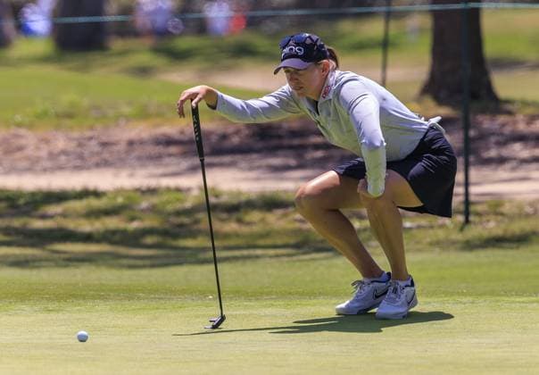 April 27, 2024, Los Angeles, California, USA: Elizabeth Szokol during Round 3 of the JM Eagle LA Championship presented by Plastpro on Saturday April 27, 2024 at the Wilshire Country Club in Los Angeles, California. ARIANA RUIZ PI Los Angeles U.S - ZUMAp124 20240427_zaa_p124_127 Copyright: xArianaxRuizx