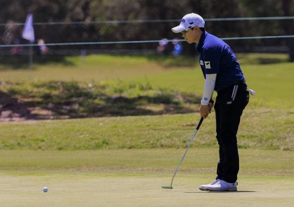 April 27, 2024, Los Angeles, California, USA: Eun-Hee Ji during Round 3 of the JM Eagle LA Championship presented by Plastpro on Saturday April 27, 2024 at the Wilshire Country Club in Los Angeles, California. ARIANA RUIZ PI Los Angeles U.S - ZUMAp124 20240427_zaa_p124_128 Copyright: xArianaxRuizx