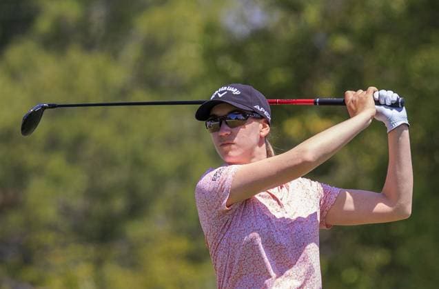 April 27, 2024, Los Angeles, California, USA: Jenny Coleman during Round 3 of the JM Eagle LA Championship presented by Plastpro on Saturday April 27, 2024 at the Wilshire Country Club in Los Angeles, California. ARIANA RUIZ PI Los Angeles U.S - ZUMAp124 20240427_zaa_p124_140 Copyright: xArianaxRuizx