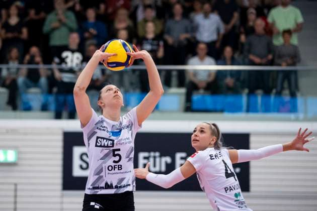 Volleyball, Women, 2nd BL Pro, Schwarz-Weiss Erfurt - Stralsunder Wildcats