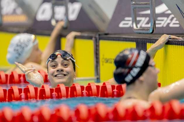 28.04.24 Berlin: Deutsche Meisterschaften im Schwimmen in Berlin, Tag 4, Vorlauefe, Kim Herkle, SV Cannstatt Deutsche Meisterschaften im Schwimmen in Berlin Berlin *** 28 04 24 Berlin German Swimming Championships in Berlin, Day 4, Vorlauefe, Kim Herkle, SV Cannstatt German Swimming Championships in Berlin Berlin Copyright: xEibner-Pressefotox xJoxKleindlx EP_akg