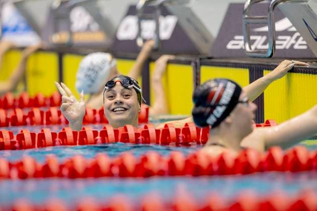 28.04.24 Berlin: Deutsche Meisterschaften im Schwimmen in Berlin, Tag 4, Vorlauefe, Kim Herkle, SV Cannstatt Deutsche Meisterschaften im Schwimmen in Berlin Berlin *** 28 04 24 Berlin German Swimming Championships in Berlin, Day 4, Vorlauefe, Kim Herkle, SV Cannstatt German Swimming Championships in Berlin Berlin Copyright: xEibner-Pressefotox xJoxKleindlx EP_akg