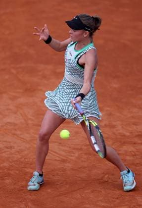 Sara Bejlek of Czech Republic in action Mutua Madrid Open, Day 7, Tennis, La Caja Magica, Madrid, Spain - 28 Apr 2024  Copyright: xEllaxLing Shutterstockx 14447603x