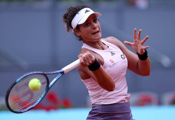 Mayar Sherif of Egypt in action Mutua Madrid Open, Day 7, Tennis, La Caja Magica, Madrid, Spain - 28 Apr 2024  Copyright: xEllaxLing Shutterstockx 14447603o