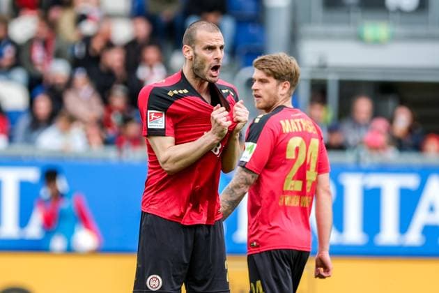 Aleksandar Vukotic SV Wehen Wiesbaden, 26 Gestures, facial expressions, emotions, GER, SV Wehen Wiesbaden vs SpVgg Greuther Fuerth, Football, 2 Bundesliga, Matchday 31, Season 2023 2024, 28 04 2024 DFL REGULATES PROHIBIT ANY USE OF PHOTOGRAPHS AS IMAGE SEQUENCES AND OR QUASI VIDEO GER, SV Wehen Wiesbaden vs SpVgg Greuther Fuerth, Football, 2 Bundesliga, Matchday 31, Season 2023 2024, 28 04 2024 Wiesbaden Copyright: xEibner-Pressefoto FlorianxWieganx EP_FWD