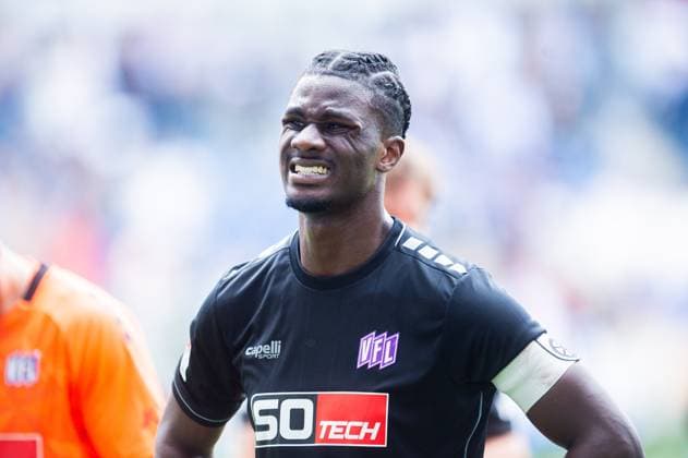 28 04 2024 Soccer, 2023 2024, 2 Bundesliga, Matchday 31, 1 FC Magdeburg VfL Osnabrück Maxwell Gyamfi Osnabrück DFL REGULATES PROHIBIT ANY USE OF PHOTOGRAPHS AS IMAGE SEQUENCES AND OR QUASI VIDEO