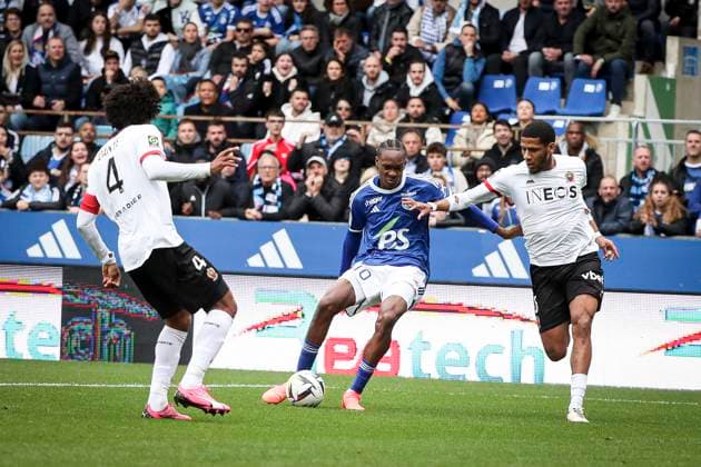 EMANUEL EMEGHA 10 (RCS) FOOTBALL : Ligue 1 RC Strasbourg vs Niza - 28 04 2024 (Strasbourg - France) ElyxandroCegarra Panoramic 