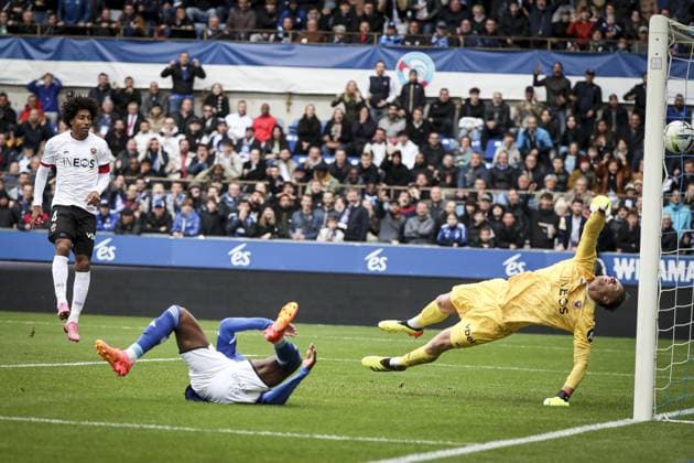 DILANE BAKWA 26 (RCS) BUT FOOTBALL : Ligue 1 RC Strasbourg vs Niza - 28 04 2024 (Strasbourg - France) ElyxandroCegarra Panoramic 