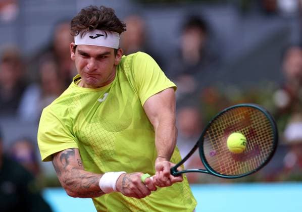 Thiago Seyboth Wild of Brazil in action Mutua Madrid Open, Day 7, Tennis, La Caja Magica, Madrid, Spain - 28 Apr 2024  Copyright: xEllaxLing Shutterstockx 14447603cp