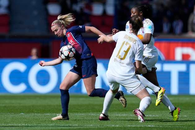 JACKIE GROENEN (14) FOOTBALL FEMININ : Paris Saint Germain Vs Olympique Lyonnais - Ligue des Champions - 28 04 2024 GlennGervot Panoramic 