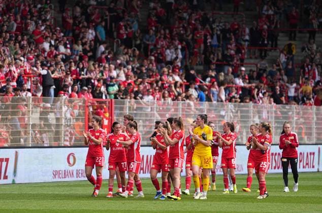 Union Berlin team, Regionalliga Nordost Frauen, Union Berlin vs Hertha Berlin, Stadion An der Alten Försterei on April 28, 2024 in Berlin, Germany Photo by Ulrik Pedersen DeFodi Images Union Berlin team, Regionalliga Nordost Frauen, Union Berlin vs Hertha Berlin, Stadion An der Alten Försterei on April 28, 2024 in Berlin, Germany Photo by Ulrik Pedersen DeFodi Images DFB DFL REGULATIONS PROHIBIT ANY USE OF PHOTOGRAPHS AS IMAGE SEQUENCES AND OR QUASI VIDEO Defodi 659 145938 01000626 Defodi-659 DFB DFL REGULATIONS PROHIBIT ANY USE OF PHOTOGRAPHS AS IMAGE SEQUENCES AND OR QUASI-VIDEO.