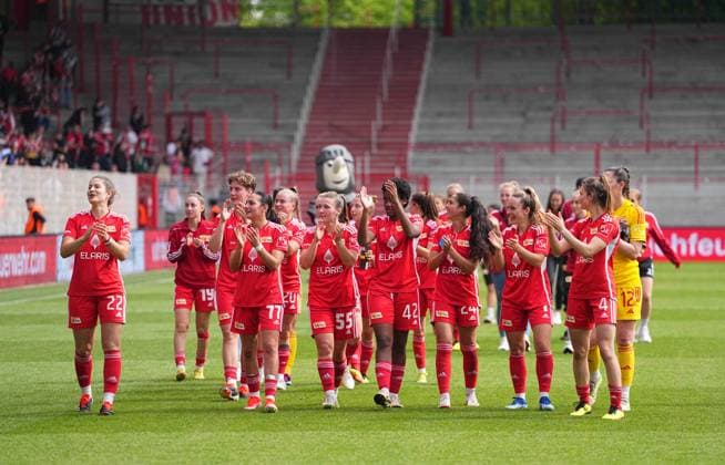 Union Berlin team, Regionalliga Nordost Frauen, Union Berlin vs Hertha Berlin, Stadion An der Alten Försterei on April 28, 2024 in Berlin, Germany Photo by Ulrik Pedersen DeFodi Images Union Berlin team, Regionalliga Nordost Frauen, Union Berlin vs Hertha Berlin, Stadion An der Alten Försterei on April 28, 2024 in Berlin, Germany Photo by Ulrik Pedersen DeFodi Images DFB DFL REGULATIONS PROHIBIT ANY USE OF PHOTOGRAPHS AS IMAGE SEQUENCES AND OR QUASI VIDEO Defodi 659 150007 01000785 Defodi-659 DFB DFL REGULATIONS PROHIBIT ANY USE OF PHOTOGRAPHS AS IMAGE SEQUENCES AND OR QUASI-VIDEO.