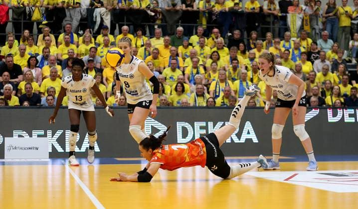 Stuttgart , Volleyball Bundesliga Womens PlayOff Final Game 5, SSC Palmberg Schwerin vs Allianz MTV Stuttgart , Roosa Koskelo Allianz MTV Stuttgart