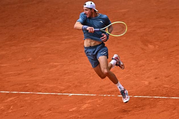 Mutua Madrid Open Jan-Lennard Struff (GER) during his second round match at the Mutua Madrid Open in Madrid, Spain, on April, 28, 2024. Photo by Corinne Dubreuil ABACAPRESS.COM Madrid Spain  Copyright: xDubreuilxCorinne ABACAx