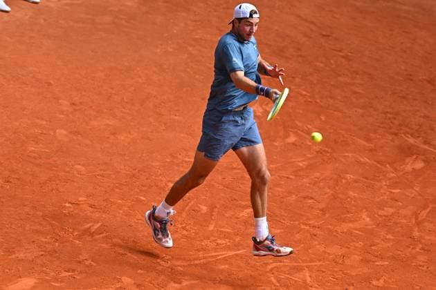 Mutua Madrid Open Jan-Lennard Struff (GER) during his second round match at the Mutua Madrid Open in Madrid, Spain, on April, 28, 2024. Photo by Corinne Dubreuil ABACAPRESS.COM Madrid Spain  Copyright: xDubreuilxCorinne ABACAx