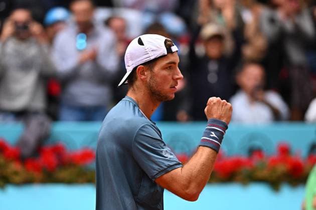 Mutua Madrid Open Jan-Lennard Struff (GER) during his second round match at the Mutua Madrid Open in Madrid, Spain, on April, 28, 2024. Photo by Corinne Dubreuil ABACAPRESS.COM Madrid Spain  Copyright: xDubreuilxCorinne ABACAx