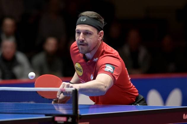 Sport Themen der Woche KW17 Sport Bilder des Tages TTBL Borussia Düsseldorf - TTC Zugbrücke Grenzau am 28.04.2024 im ARAG CenterCourt in Düsseldorf Timo Boll ( Düsseldorf ) *** TTBL Borussia Düsseldorf TTC Zugbrücke Grenzau on 28 04 2024 at the ARAG CenterCourt in Düsseldorf Timo Boll Düsseldorf xJFJPGx