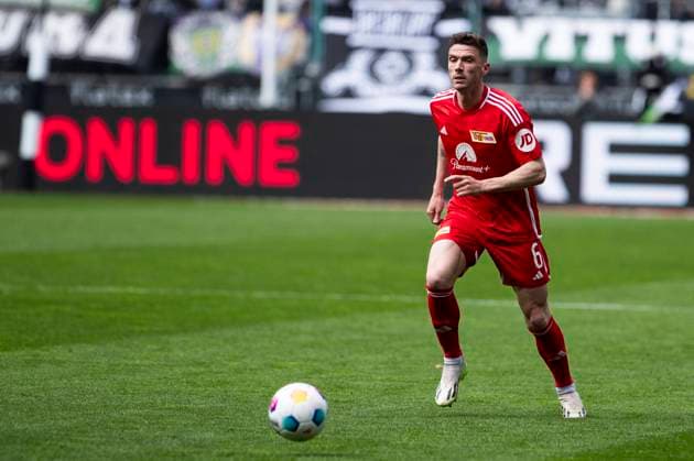 1 Fußball Bundesliga Borussia Mönchengladbach 1 FC Union Berlin 28 04 2024 Robin Gosens Union Berlin, 6 1 Fußball Bundesliga, Borussia Mönchengladbach 1 FC Union Berlin, Bundesliga, 31 Spieltag, am 28 04 2024, Borussia Park, Mönchengladbach DFL regulations prohibit any use of photographs as image sequences and or quasi video Copyright: xBEAUTIFULxSPORTS Meuselx