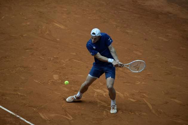 Mutua Madrid Open - Day Six Tallon Griekspoor of the Netherlands is in action during the 2024 ATP, Tennis Herren Tour Madrid Open tennis tournament at Caja Magica in Madrid, Spain, on April 28, 2024. Madrid Spain  Copyright: xJuanxCarlosxLucasx originalFilename:lucas-notitle240428_npfV1.jpg