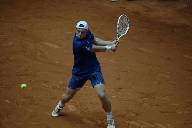 Mutua Madrid Open - Day Six Tallon Griekspoor of the Netherlands is in action during the 2024 ATP, Tennis Herren Tour Madrid Open tennis tournament at Caja Magica in Madrid, Spain, on April 28, 2024. Madrid Spain  Copyright: xJuanxCarlosxLucasx originalFilename:lucas-notitle240428_npi6R.jpg