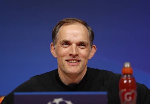 Munich, Germany 29 April 2024 Football, Men, UEFA Champions League, Season 2023 2024, FC Bayern Munich, Press conference Here in the picture Thomas Tuchel, coach FC Bayern Munich at the press conference