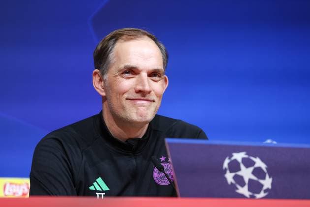 Thomas Tuchel FC Bayern Muenchen, Head coach at the press conference, laughs, International press conference, FC Bayern Muenchen, Football, UEFA Champions League, Semi-final first leg, Season 23 24, 29 04 2024, International press conference, FC Bayern Muenchen, Football, UEFA Champions League, Semi-final first leg, Season 23 24, 29 04 2024 Muenchen Copyright: xEibner-Pressefoto JennixMaulx EP_JML