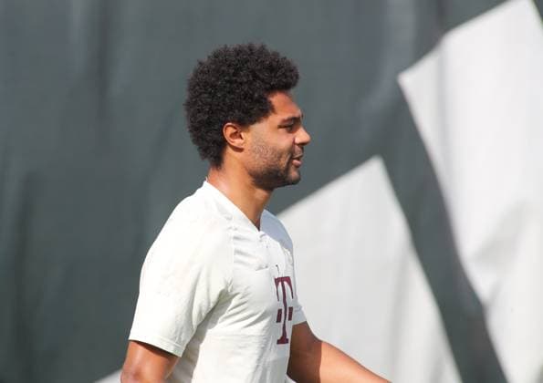 Munich, Germany 29 April 2024 Football, Men, Season 2023 2024, FC Bayern Munich, Säbener Strasse, Training ground, Final training, Champions League Serge Gnabry FC Bayern Munich Head, Upper body