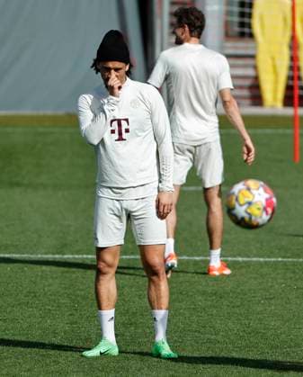 29 04 2024, FC Bayern final training, Saebenerstrasse Muenchen, Football, Sport, in the picture Leroy Sane FC Bayern Muenchen