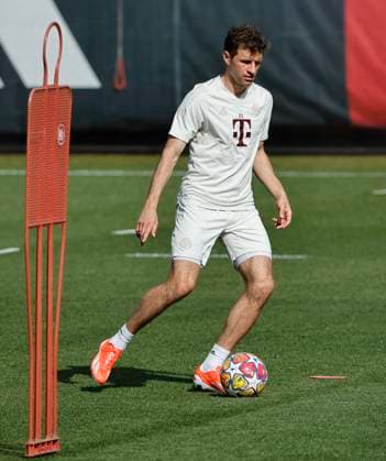 29 04 2024, FC Bayern final training, Saebenerstrasse Muenchen, Football, Sport, in the picture Thomas Mueller FC Bayern Muenchen