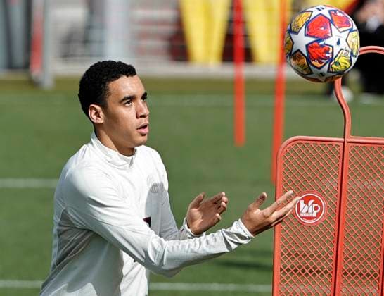 29 04 2024, FC Bayern final training, Saebenerstrasse Muenchen, Football, Sports, in the picture Jamal Musiala FC Bayern Muenchen